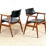 A set of four or six Svend Aage Eriksen model Gm11 dining chairs, 1960s