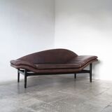 Scandinavian modern leather sofa