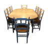 Provencal table and chairs in solid oak