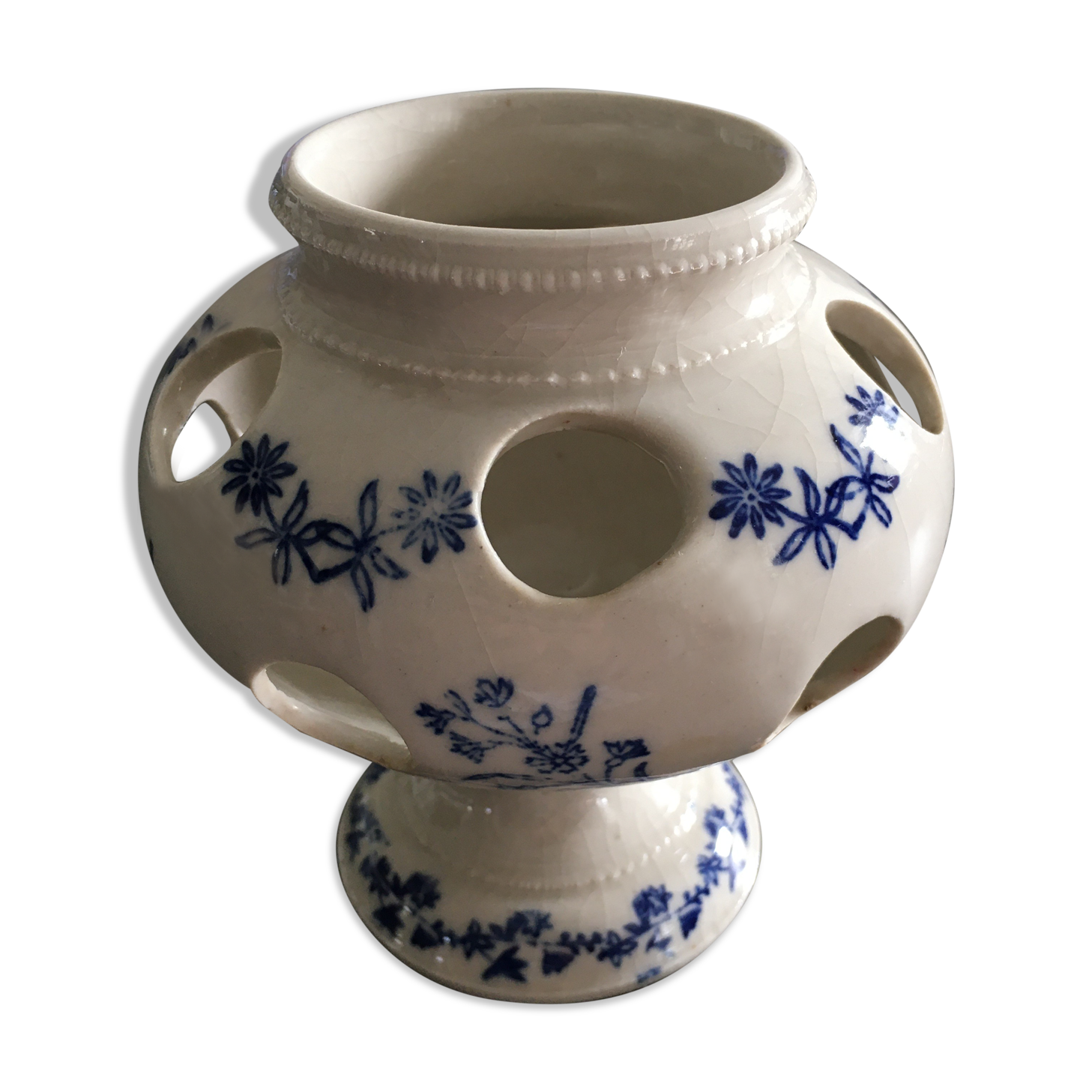 Blue decorative flower vase