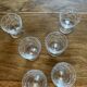 Lot of 6 Daum engraved crystal glasses