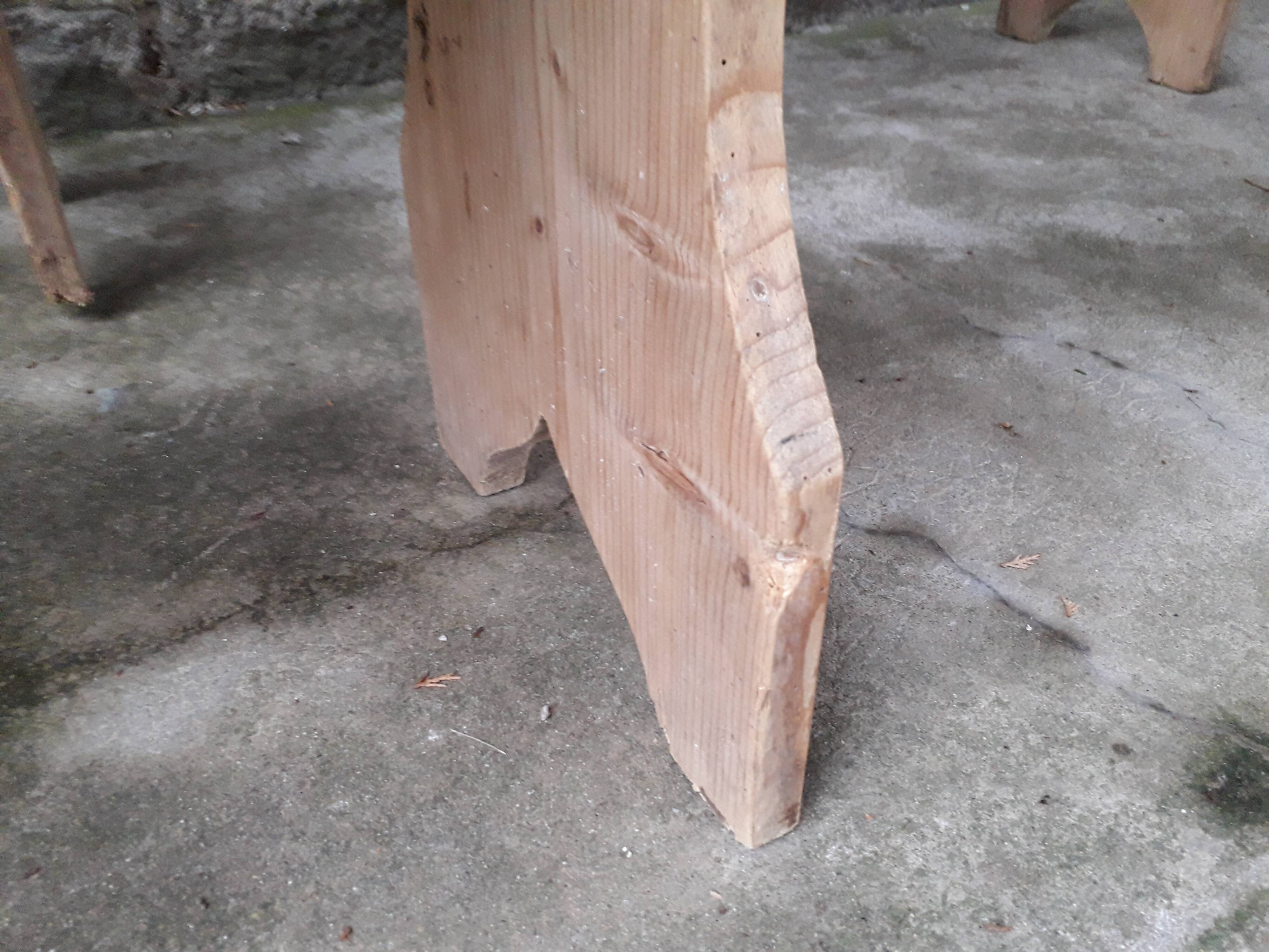 Pair of rustic benches 265 cm