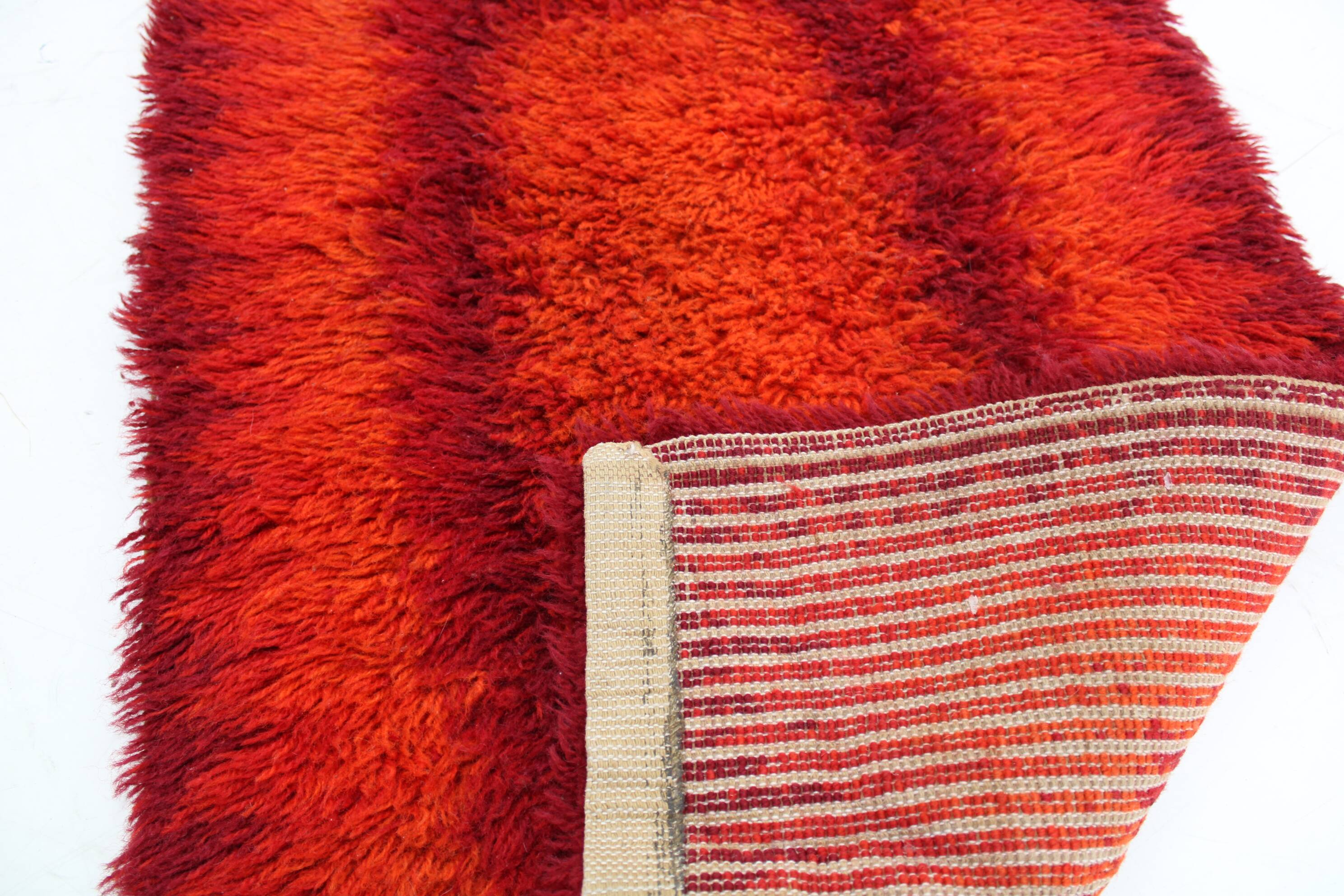 1970s Small Danish Abstract Wool Rug