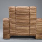 Set of Armchairs in Patchwork Leather by Ernst Lüthy for De Sede