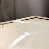 Decorative plate earthenware from Salins France decoration Basket