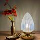 Vintage art deco globe table lamp in milky glass