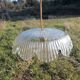 Tulip suspension in vintage holophanous glass