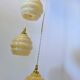 Vintage design chandelier in yellow Clichy glass