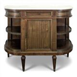 Louis XVI style dessert table in mahogany, late 19th century.