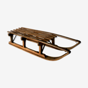 Artisanal wooden toboggan 50s/60s