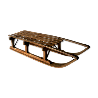 Luge artisanale en bois années 50/60