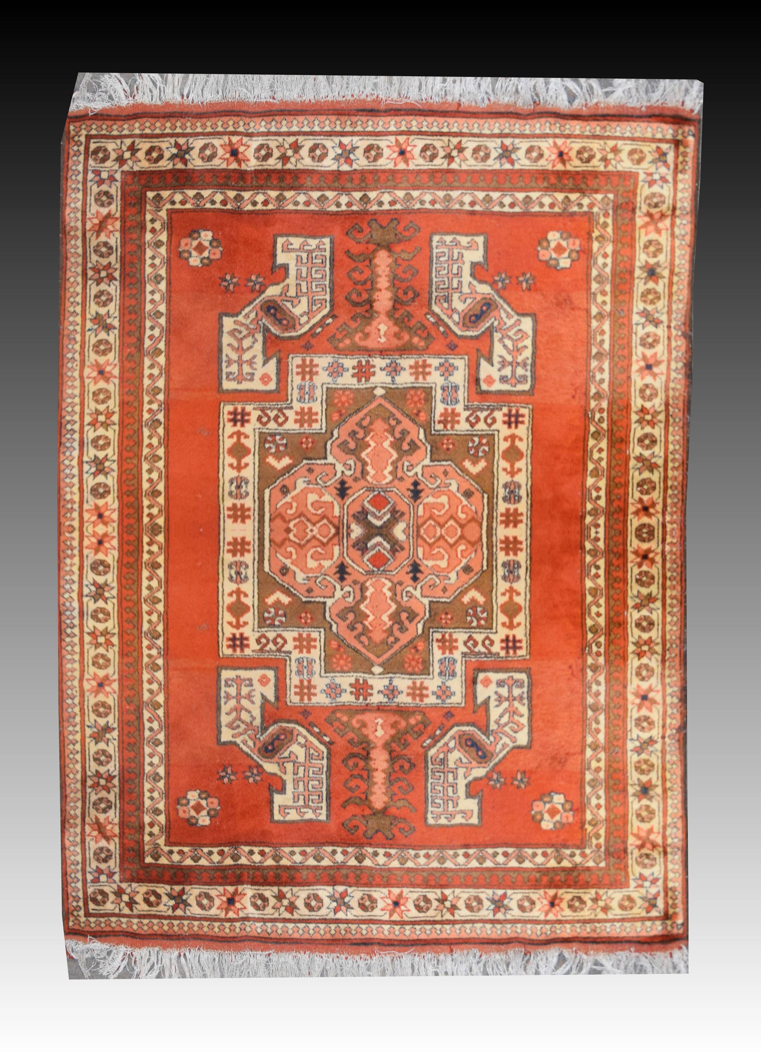 Tapis d'orient kazak afghan – noué main : 127 x 170 cm