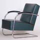 Bauhaus Chrome & Leather Armchair from Mücke-Melder, 1930s