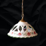 Suspension luminaire en métal émaillé