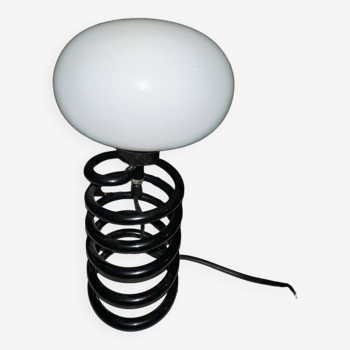 Lampe spirale moderne  Verre opalin Chrome Années 1970