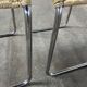 Pair of vintage 1970s wicker/chrome stools