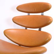 Corona Lounge Chair Model EJ 5 Made In Walnut Elegance Leather By Poul M. Volther