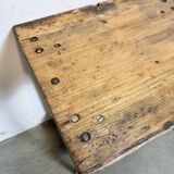 Green Industrial Iron Table, 1950s