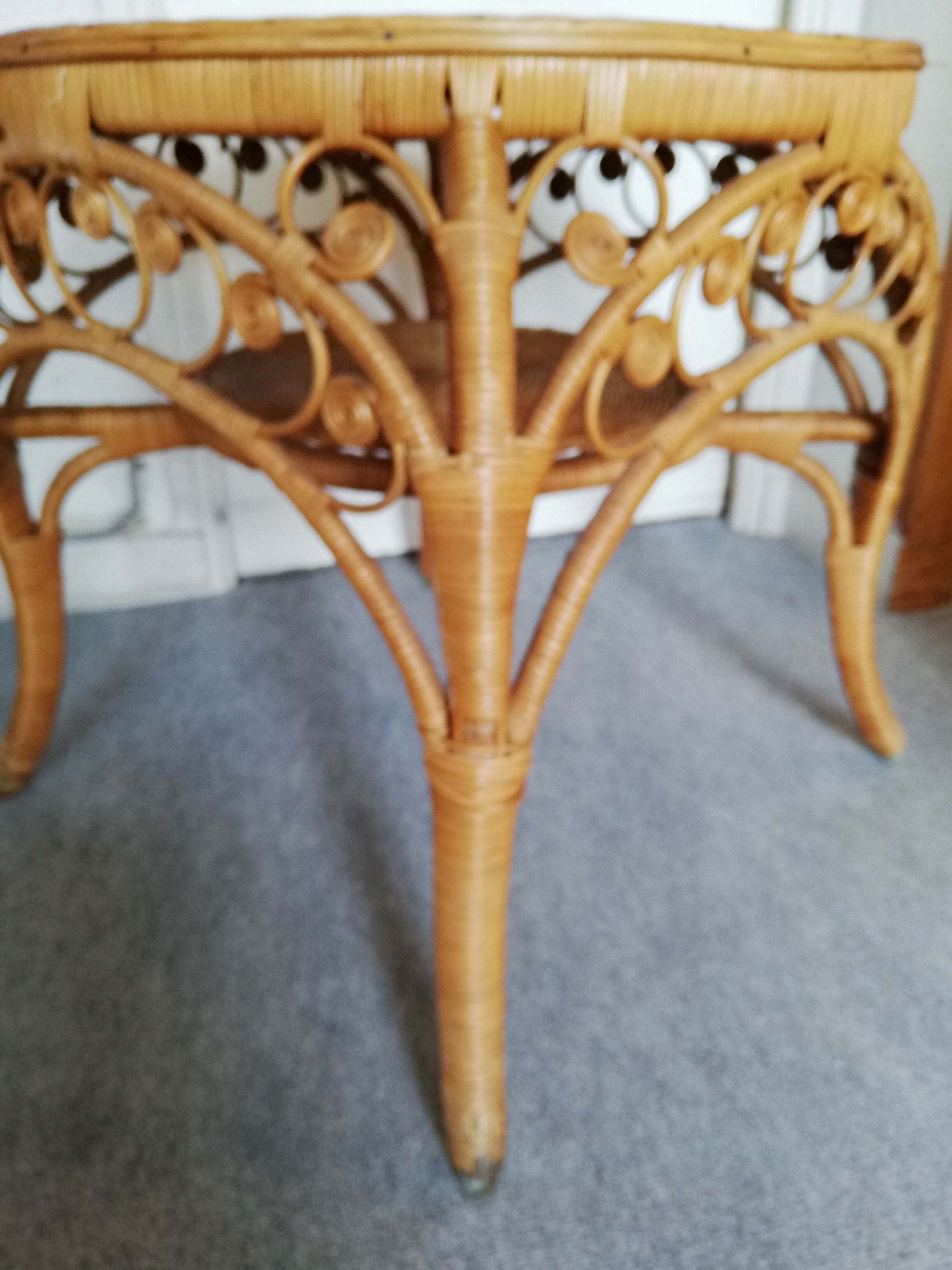 Coffee table Peacock rattan