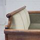 1930s, Danish 3 seater antique sofa, furniture velour, ash wood.