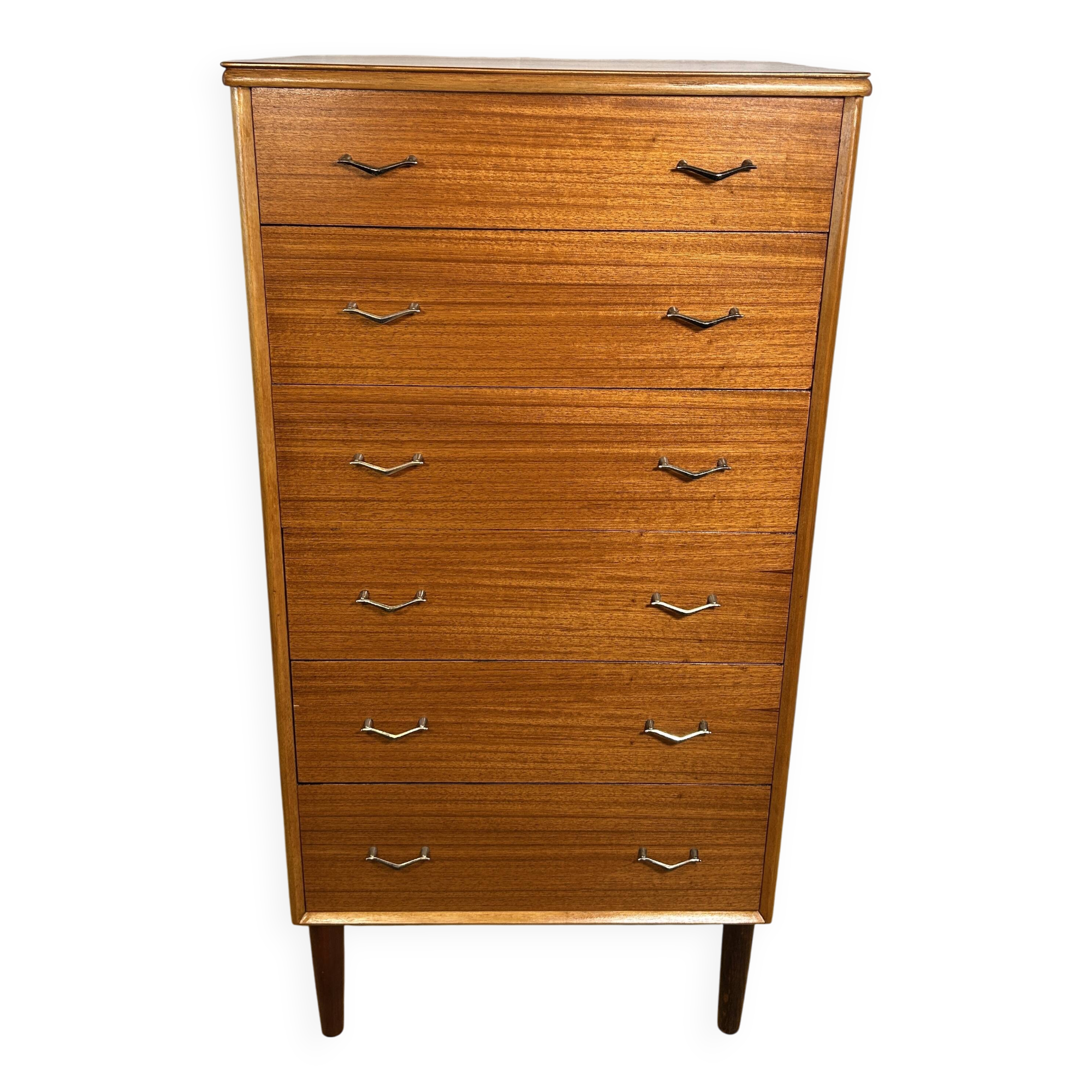 Commode rétro vintage en teck du milieu du siècle par Beeanese – 1960 Élégante