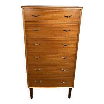 Commode rétro vintage en teck du milieu du siècle par Beeanese – 1960 Élégante