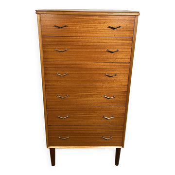 Commode rétro vintage en teck du milieu du siècle par Beeanese – 1960 Élégante