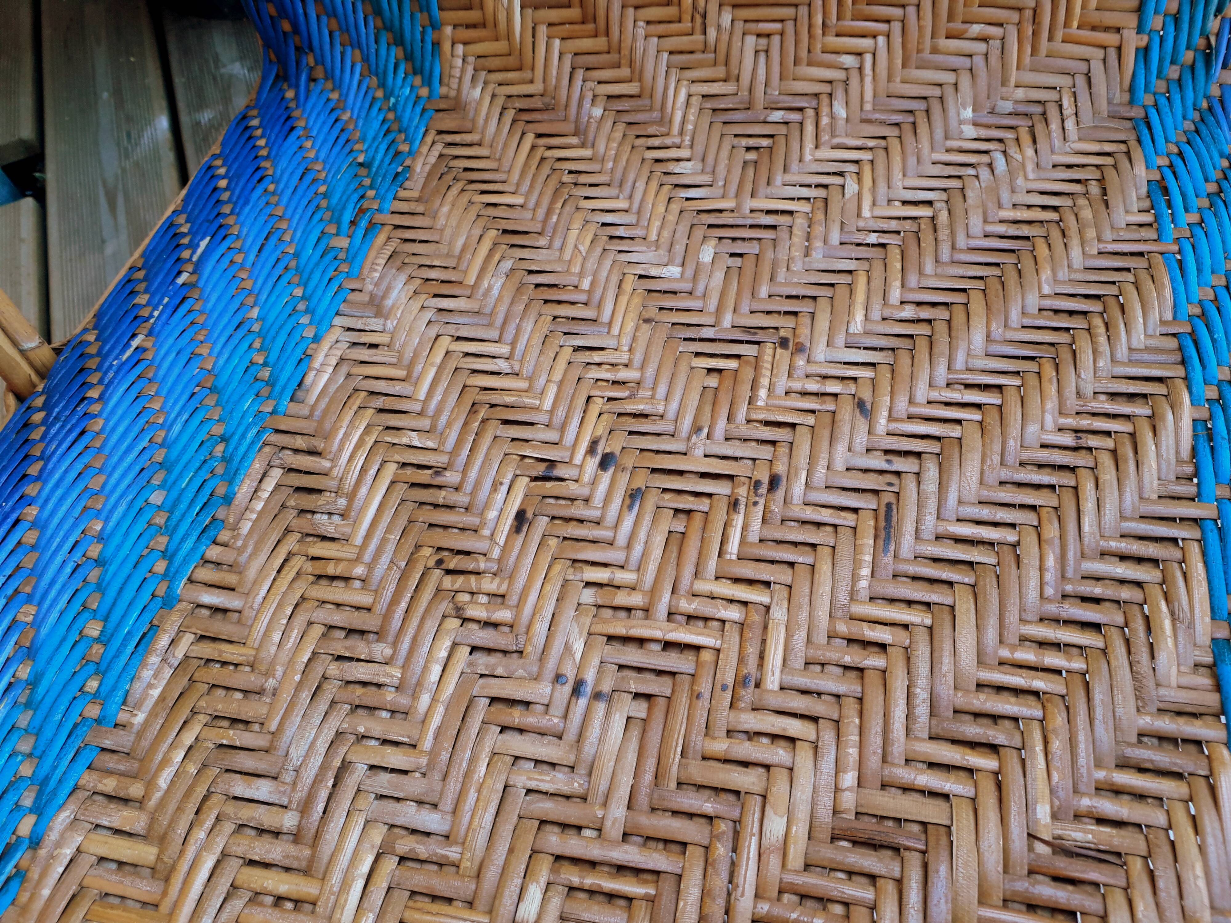 Two-color rattan chair