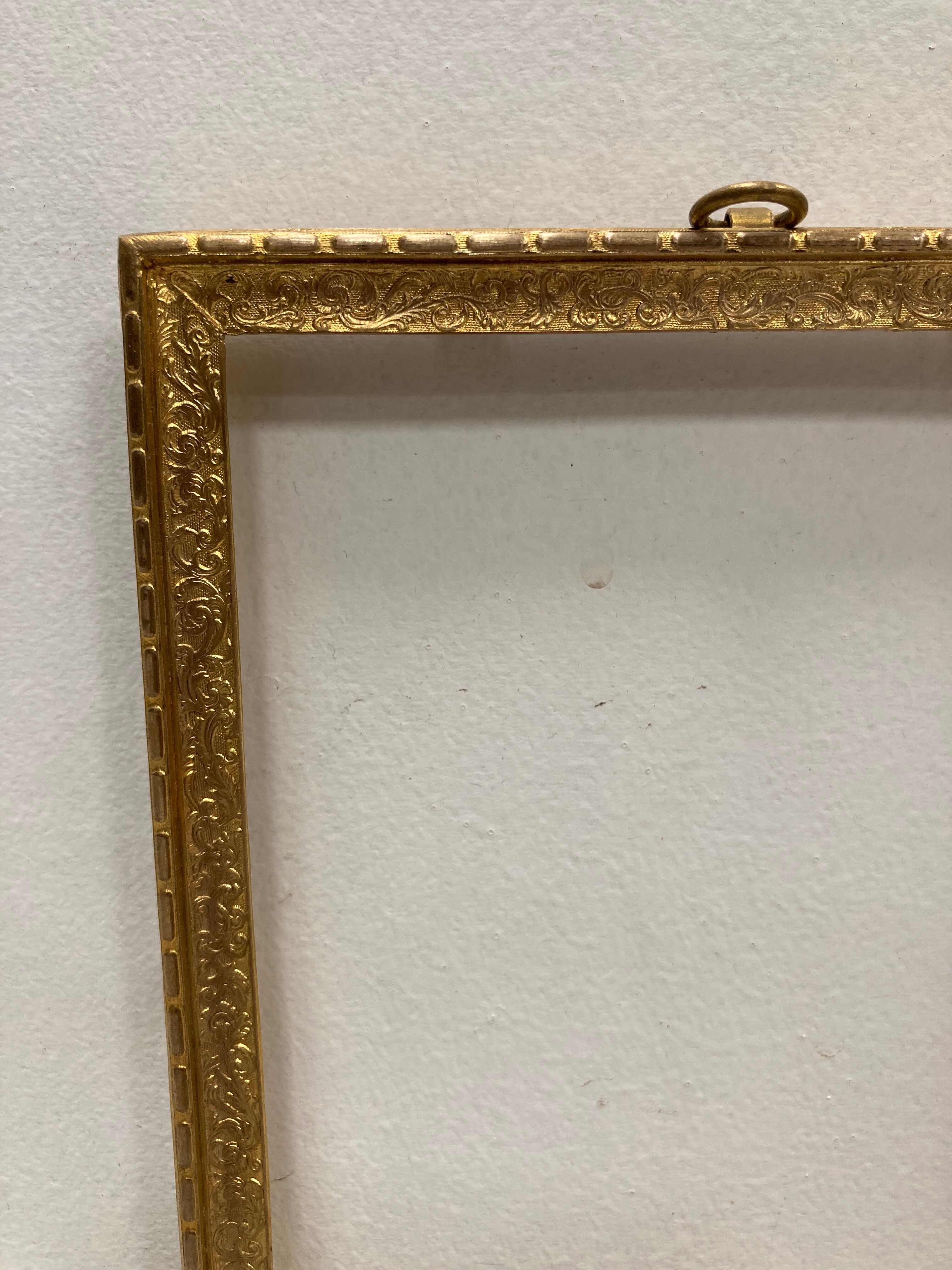 Pair of gold brass frames