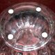 Daum acadie vase in venetian ribbed cast crystal signed daum nancy
