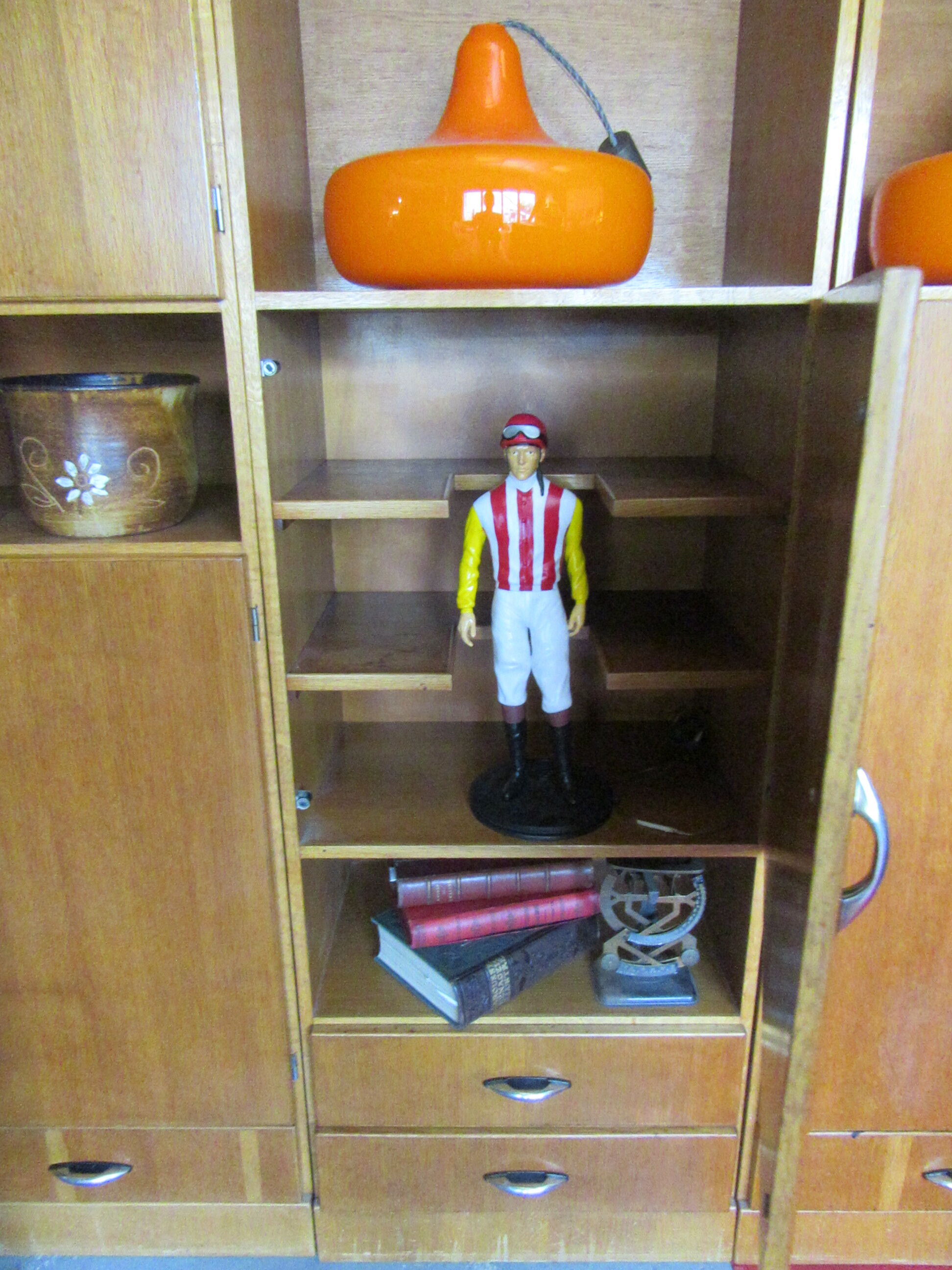 Meuble modulable de bureau ou de salon plaqué chêne des années 1960