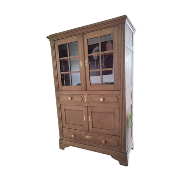 Vintage oak display cabinet