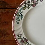 Set of 12 Longwy flat plates, Chrysanthemums model