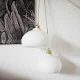 Duo suspension en opaline