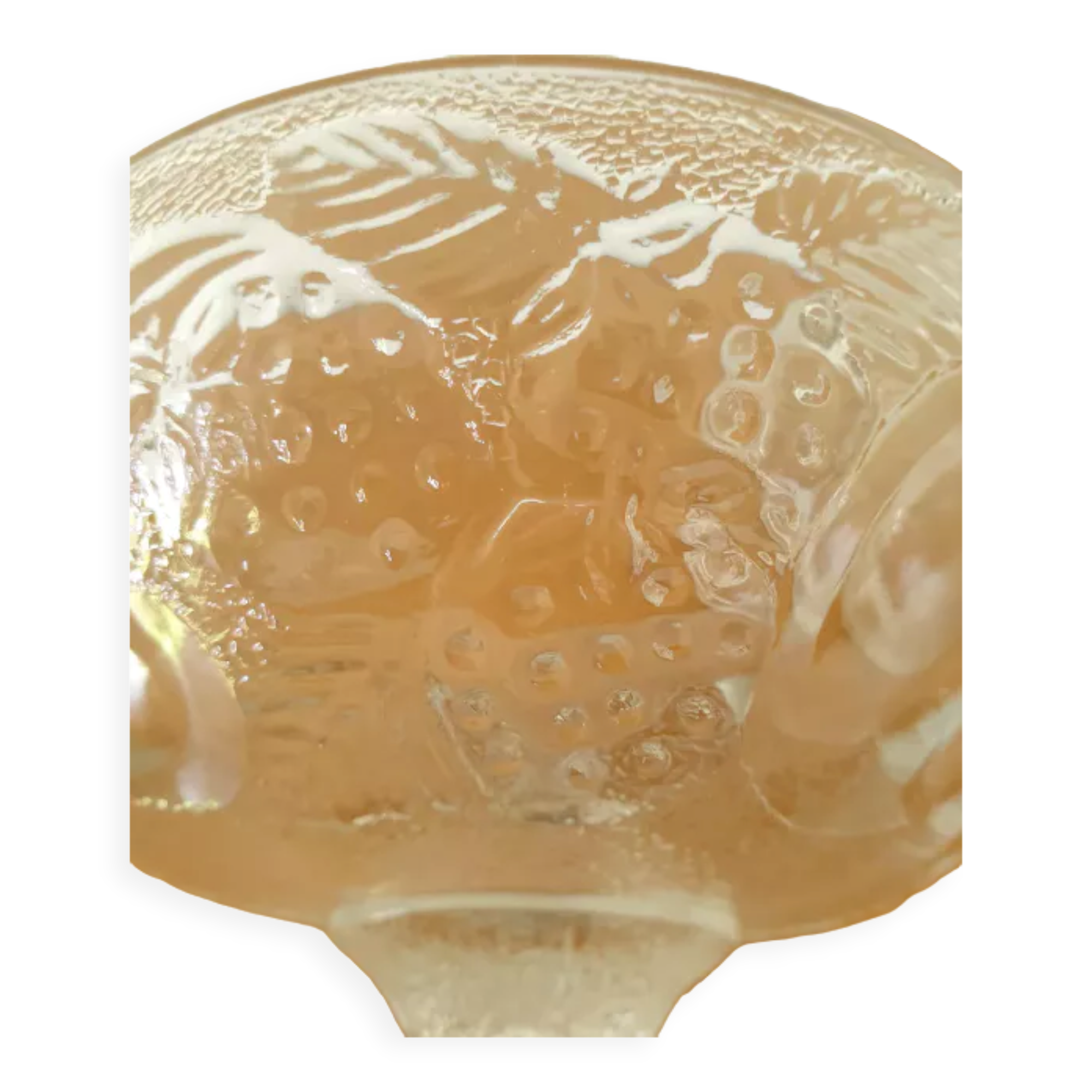 Chiseled glass candy box