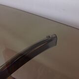 70s chrome table and glass top