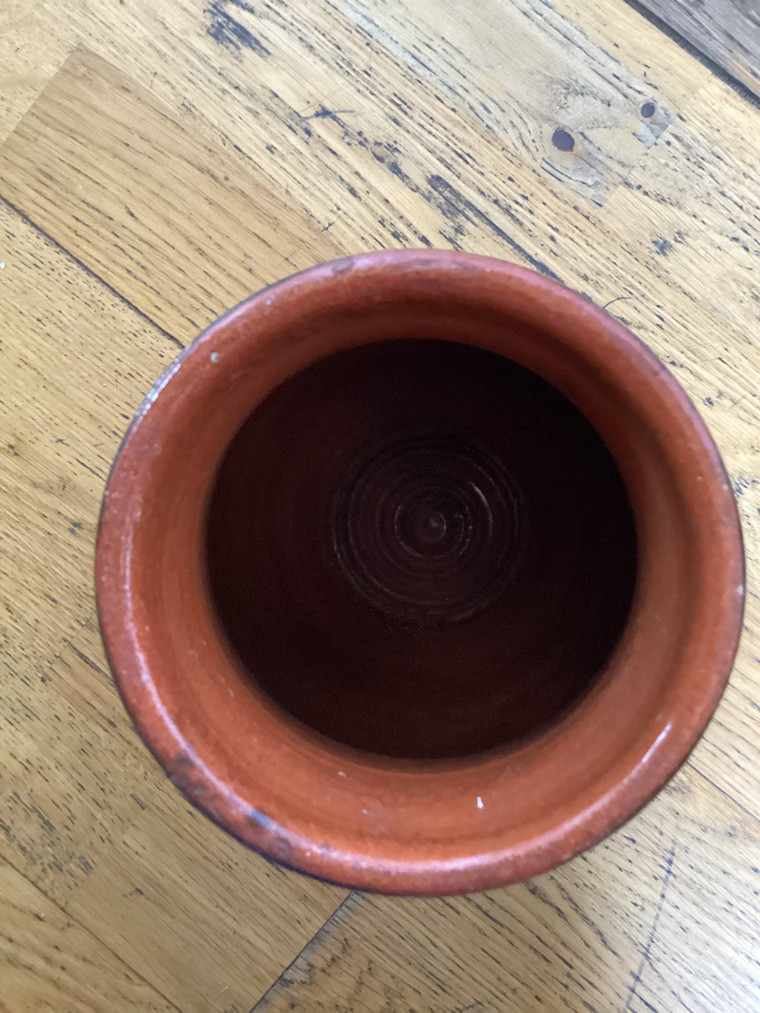 Vintage signed ceramic vase dimensions: height - 22 cm - diameter - 15 cm