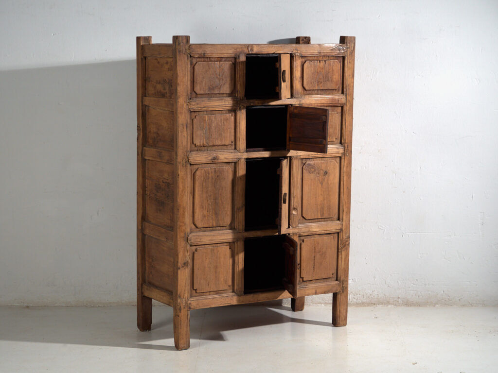 Tall antique pine wardrobe – Lanzhou, c.1900