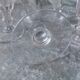 Series of 6 champagne flutes flat sides in baccarat crystal