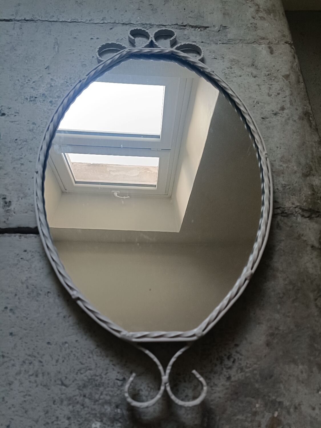 Vintage wrought iron mirror