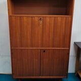 Teak-plated writing desk, 70s