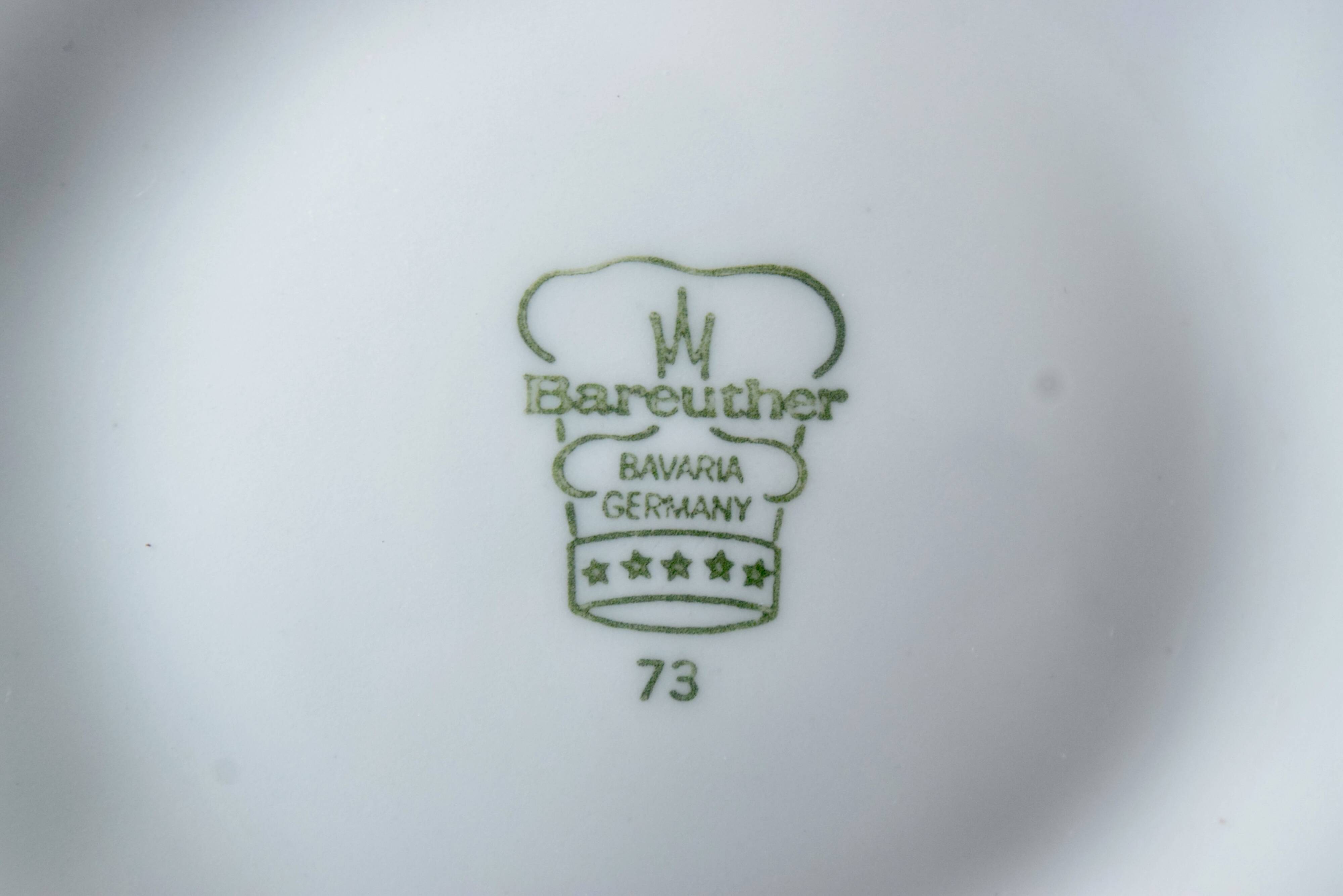 Set of 6 vintage Bareuther Bavaria porcelain oyster plates