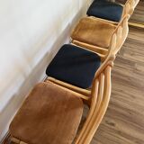 Set of 4 ribbed fabric chairs