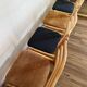 Set of 4 ribbed fabric chairs