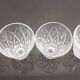 Set de 4 verres digestifs en cristal ciselé vintage Shell