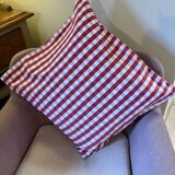 Vichy fabric cushion cover