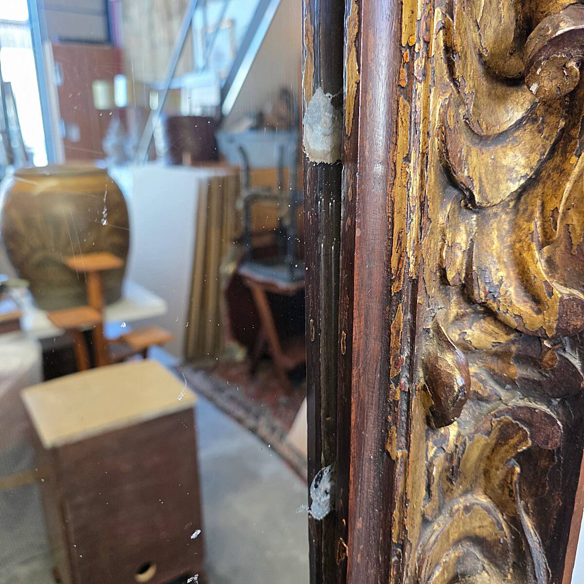 Antique Italian Baroque Mirror, 1st half 1700s