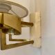 Applique double éclairage en laiton année 1960