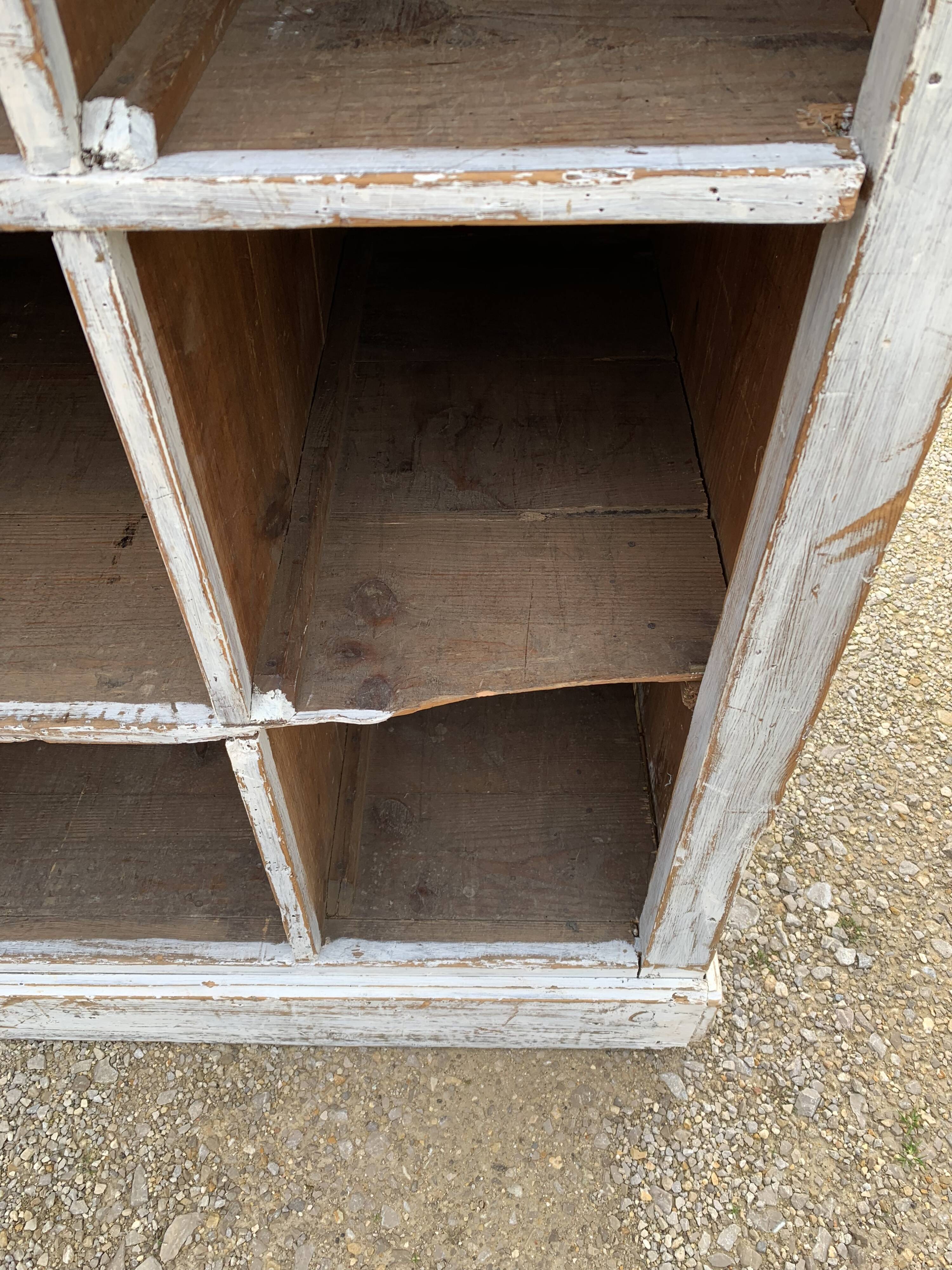 White patinated wooden craft