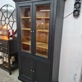 Showcase library patina black industrial furniture
